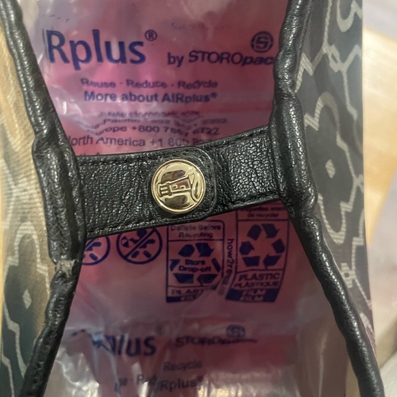 NWOT Lands End Tote/Shoulder bag in Black & Gray - Picture 8 of 9